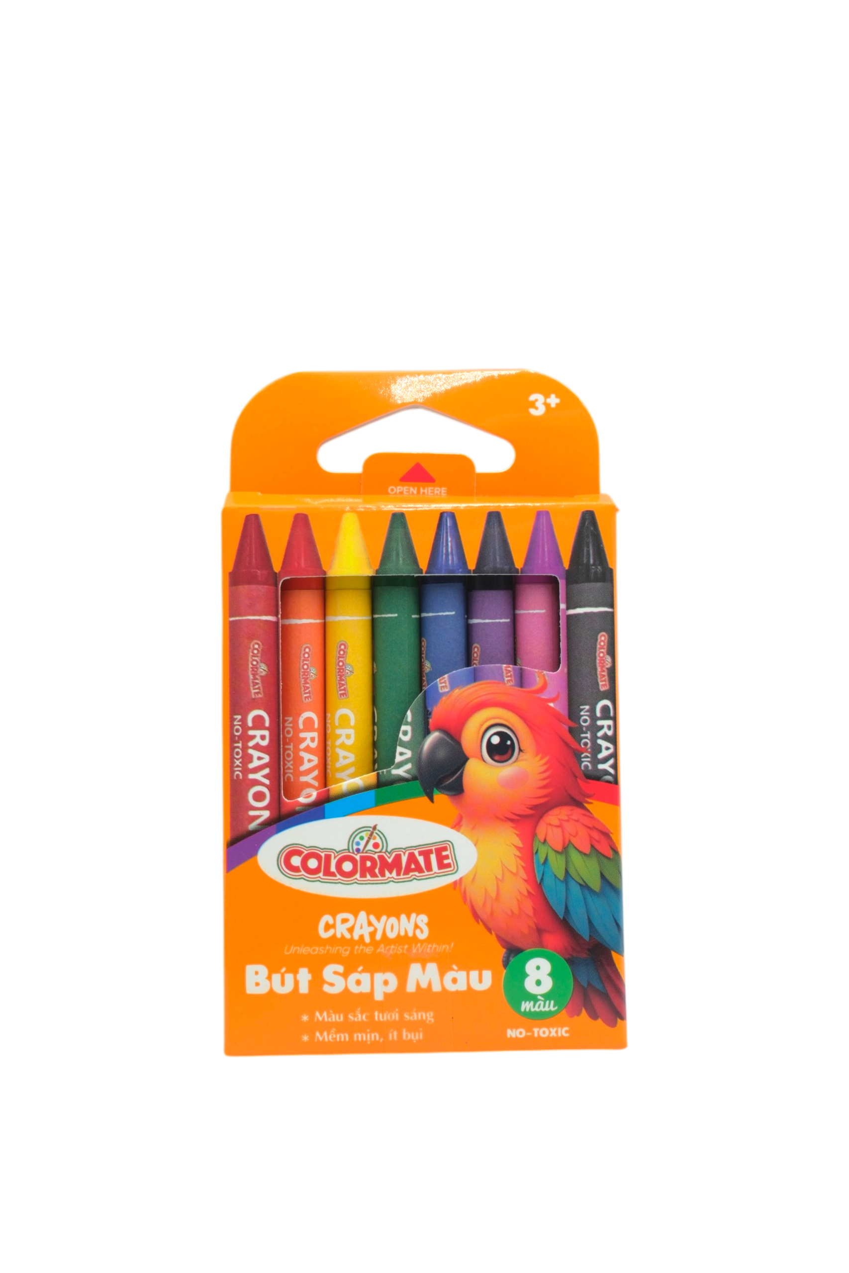 Colormate 8-Color Wax Crayon Set
