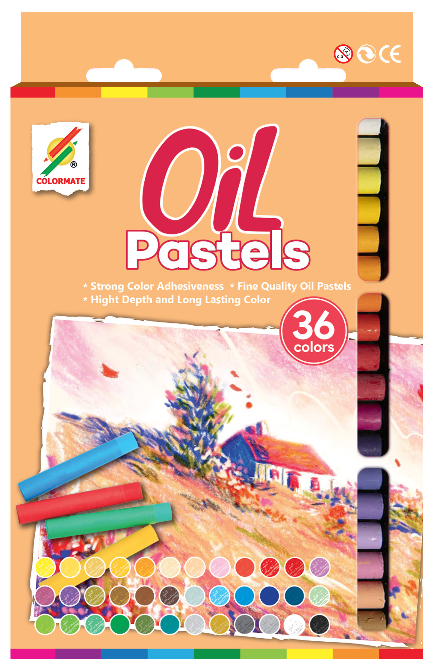 Colormate 36-Color Oil Pastel Set
