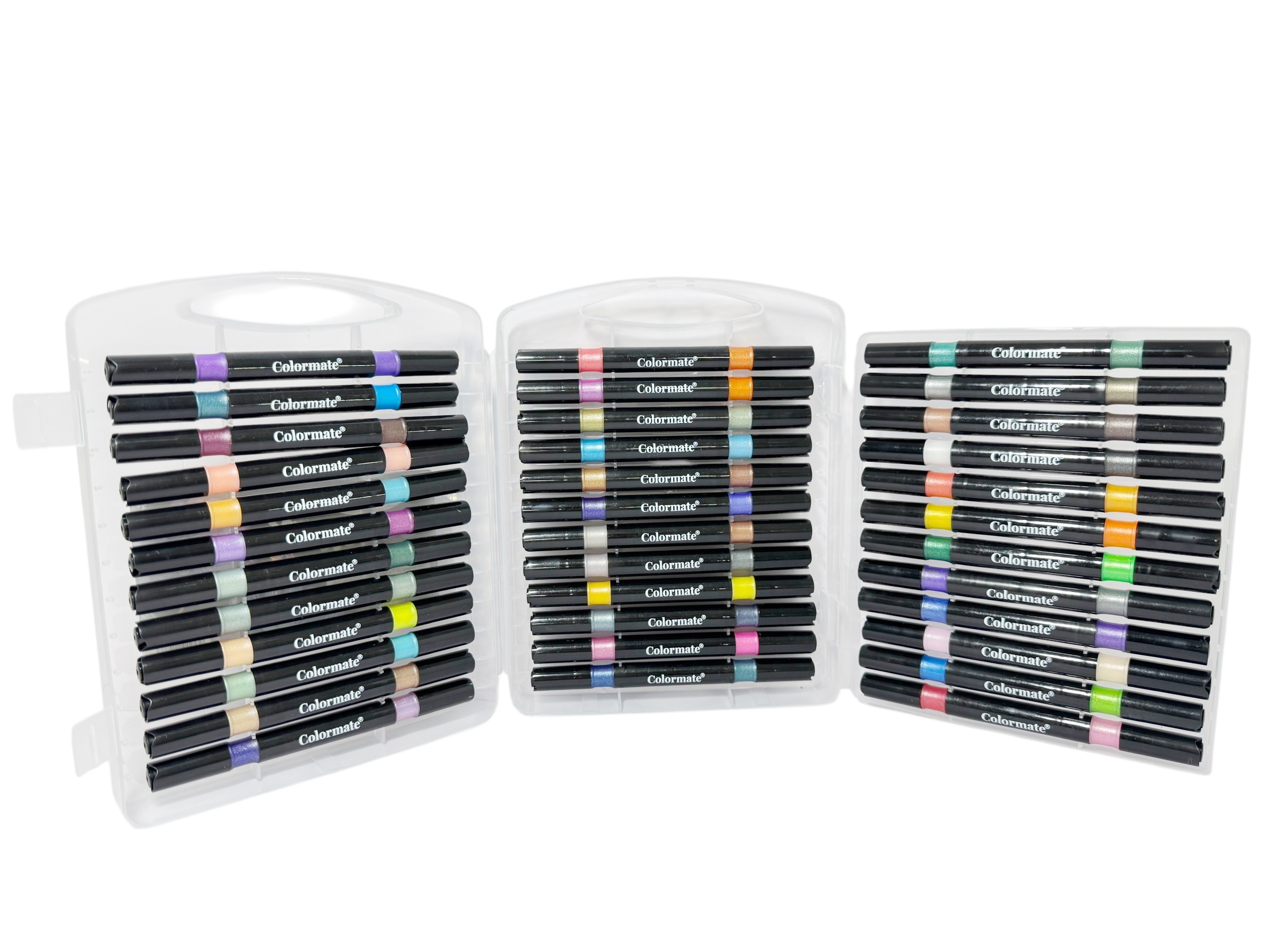 Colormate 36-Color Dual Tip Glitter Acrylic Marker Set