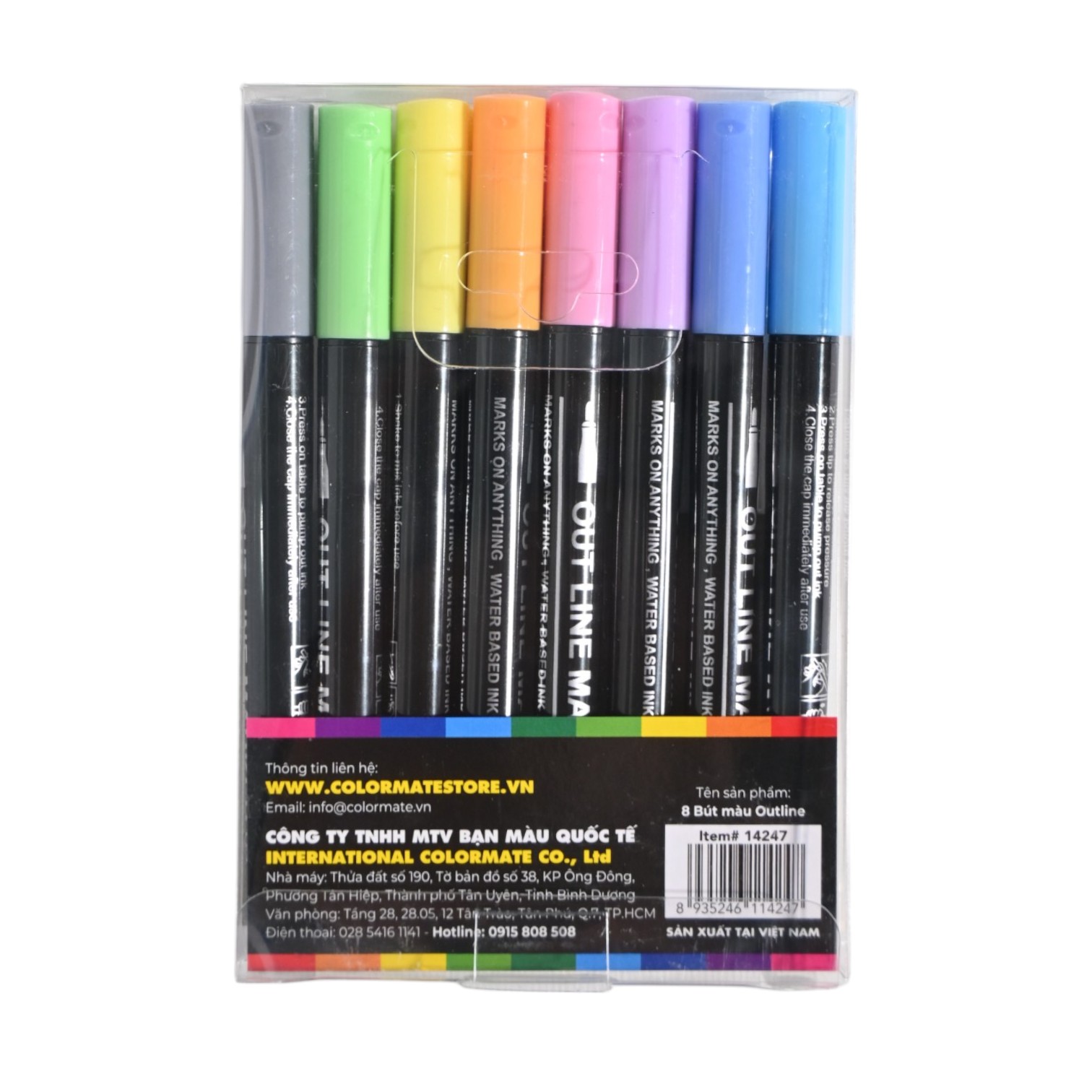 Colormate 8-Color Outline Marker Set