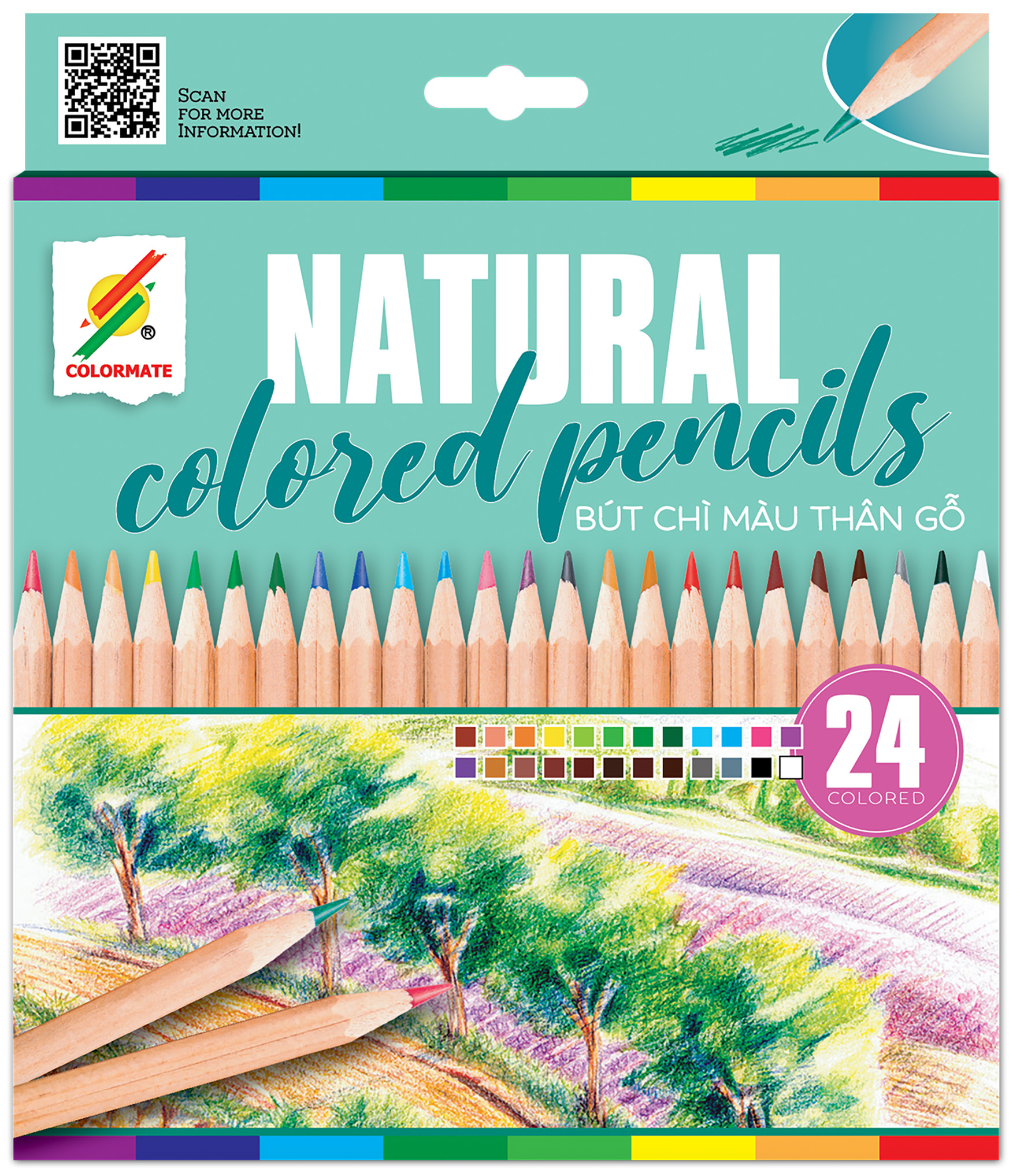 Colormate 24-Color Colored Pencil Set